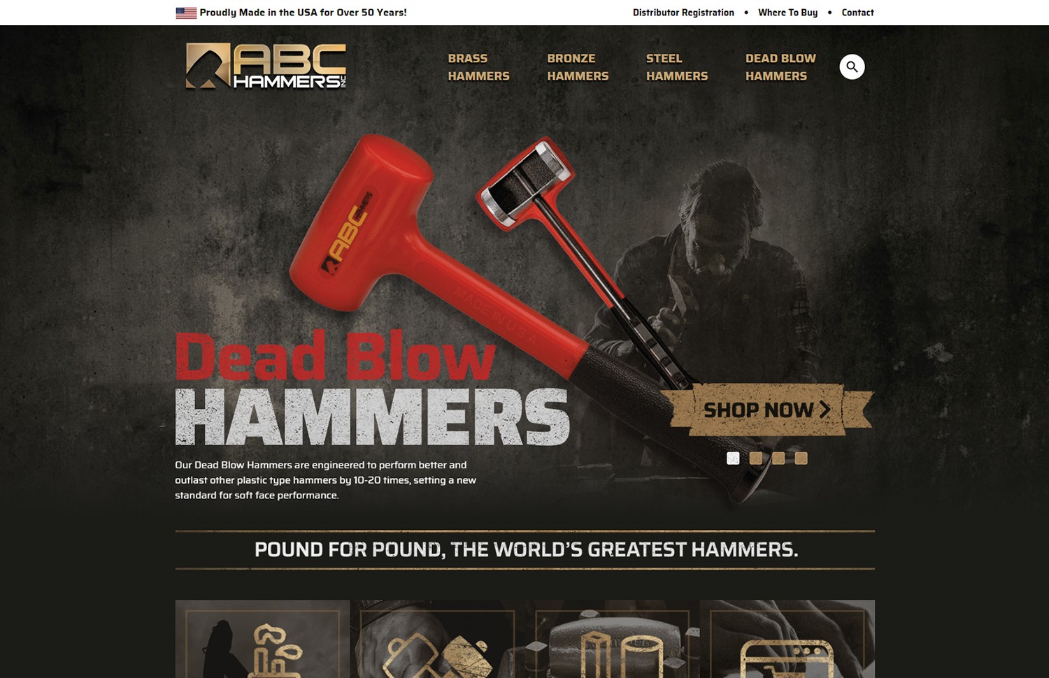 B2B Ecommerce Website by Speartek for Industrial Supplier of Hammers