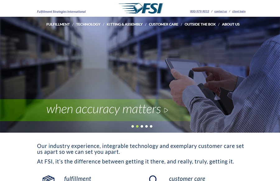 Website Design and Development by Speartek for Fulfillment Service Provider