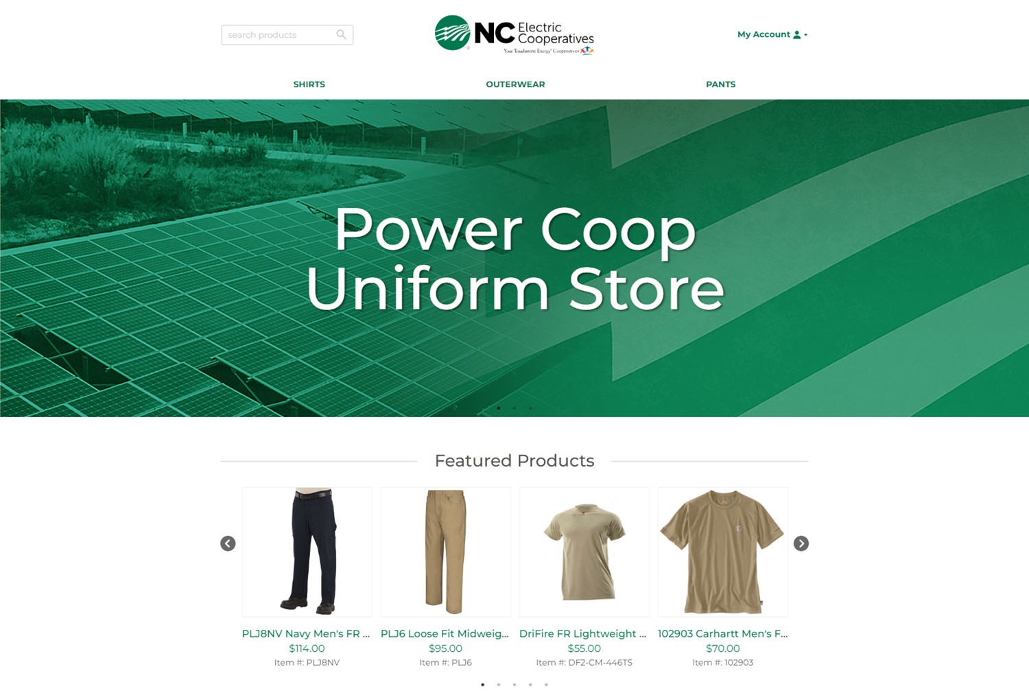Uniform Store by Speartek for employee branded uniforms..