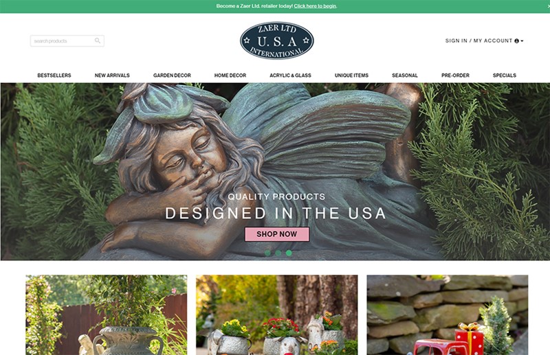 Wholesale Ecommerce Platform by Speartek for Wholesale Outdoor Décor