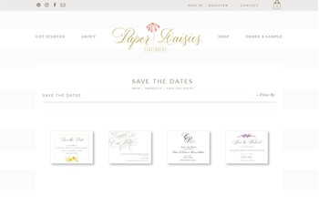 Custom Ecommerce Website Design and Functionality - Stationary and Invitations