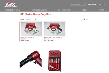 B2B Ecommerce Website by Speartek for Ajax Rescue Tools
