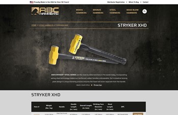 B2B Ecommerce Website by Speartek for Industrial Supplier of Hammers