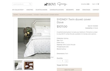 Wholesale Ecommerce Platform by Speartek for Wholesale Bedding Manufacturer