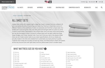 Custom Ecommerce Website Design for Bedding Manufacturer - By Speartek