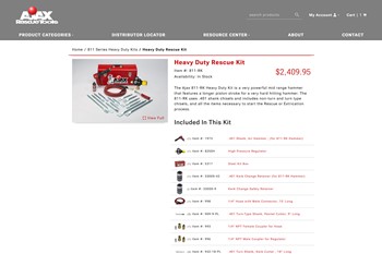 B2B Ecommerce Website by Speartek for Ajax Rescue Tools
