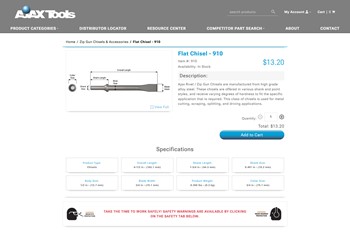 B2B Ecommerce Website by Speartek for Ajax Tools