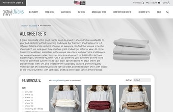 Custom Ecommerce Website Design for Bedding Manufacturer - By Speartek