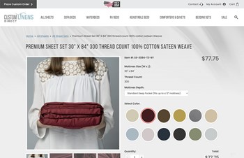 Custom Ecommerce Website Design for Bedding Manufacturer - By Speartek