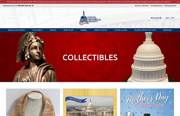 NonProfit Website Designed by Speartek for Museum Gift Shop