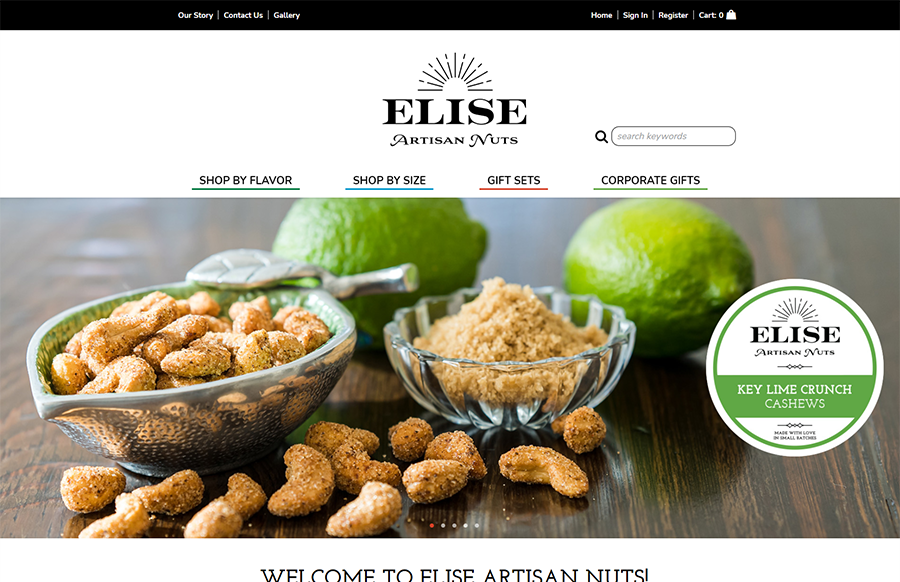 Wholesale Ecommerce Platform by Speartek for Gourmet Foods - Cashews