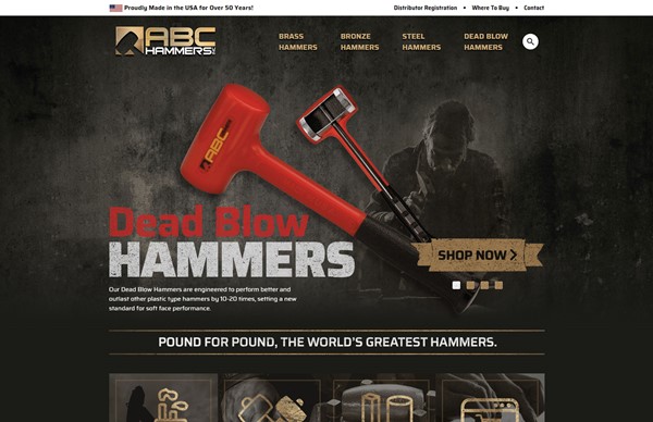B2B Ecommerce Website by Speartek for Industrial Supplier of Hammers