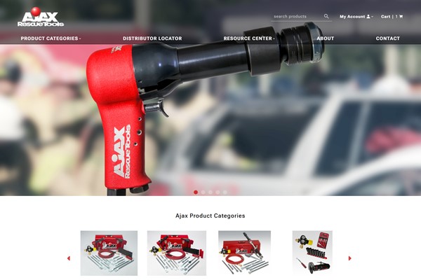 B2B Ecommerce Website by Speartek for Ajax Rescue Tools