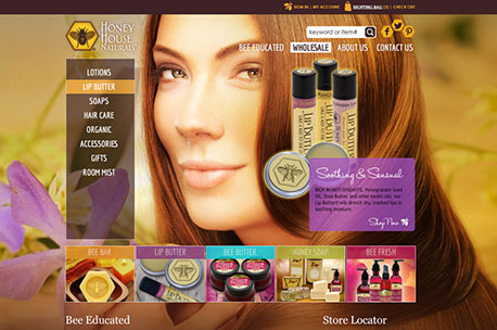 Honey House Naturals Website Homepage